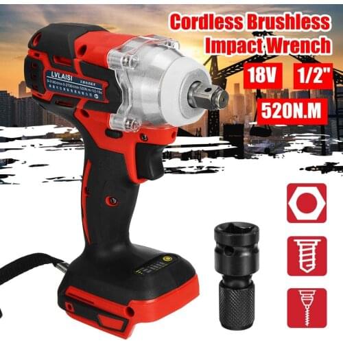 18V 520N.m. Li-Ion Cordless Impact Wrench Driver 1/2 Electric Wrench Replacement for Makita Battery DTW285Z