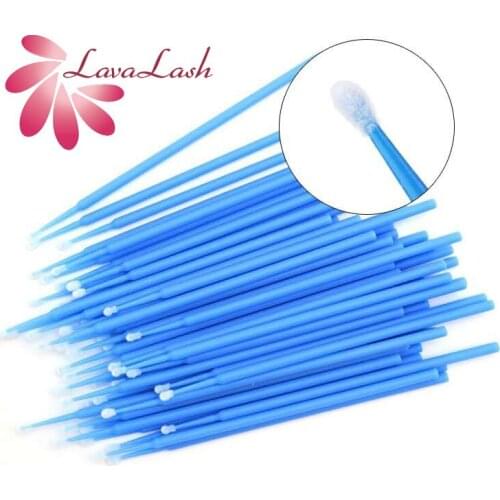200 pcs/lot Mascara Brush Blue Micro stick Eyelash extension Makeup brush Clean Remove Swab Brush Eyelash Shop Wholesale Korea