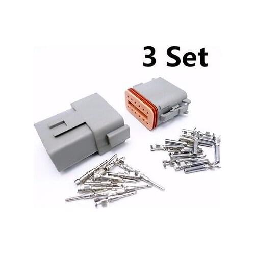 3 Sets Kits Twelve Pins Male Female Auto Connector Plug Deutsch Seal Waterproof
