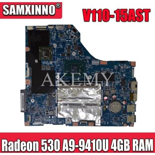 Akemy V110-15AST Motherboard For Lenovo LV114_ASR_MB 15283-2 V110-15AST Laotop Mainboard with Radeon 530 GPU A9-9410U 4GB RAM