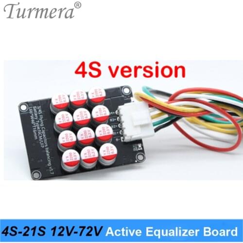 Turmera 1A 3A 5A 6A Active Equalizer Balancer Li-ion Lifepo4 LTO Lithium Battery Board Capacitor BMS 4S 5S 7S 8S 10S 16S 17S 21S
