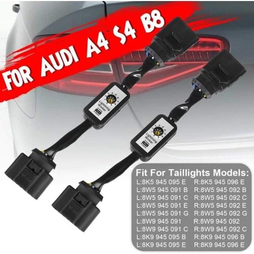 Black Dynamic Turn Signal Indicator LED Taillight Add-on Module Cable Wire Harnes For Audi A4 S4 B8 2010-2019 car Tail Light