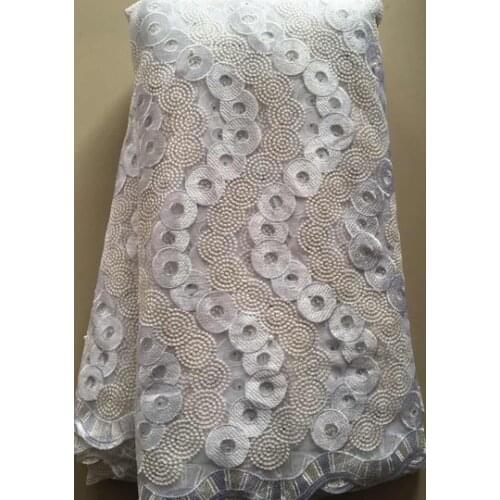 Pure white High Quality Nigerian Lace Fabrics 2020 With stone African French Net Lace Fabric Embroidered Tulle Mesh Lace YLL3018