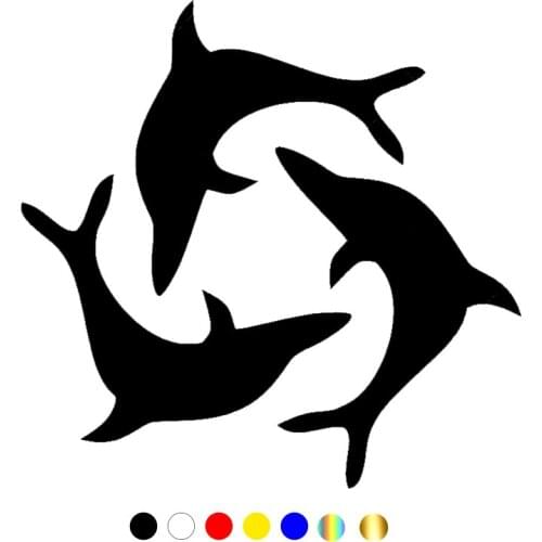 CS-10644# Vinyl Decal Dolphin Car Sticker Waterproof Auto Decors on Truck Bumper Rear Window