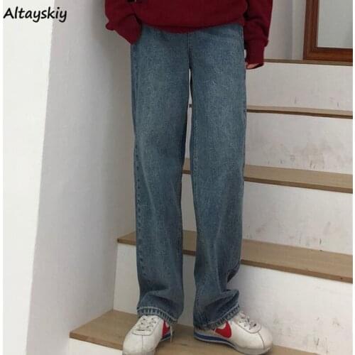 Jeans Women New Collection Casual Loose Chic All-match Retro Femme Spring Cowboy Mujer Denim Students Straight Trouser BF Style