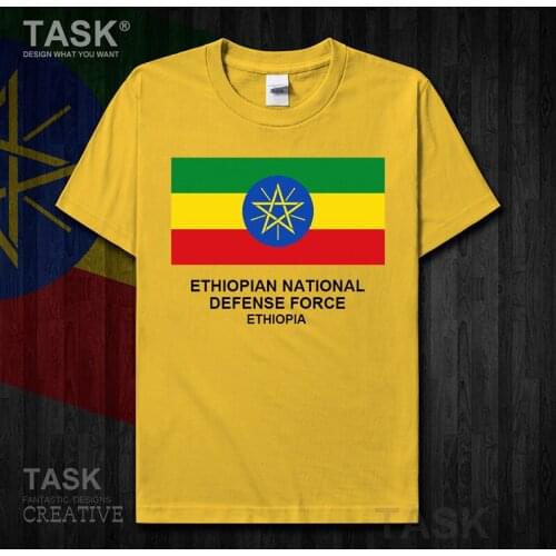 Army Ethiopia Ethiopian Horn of Africa ETH ET new Tops t shirt mens Military Tactical country Short sleeve summer cotton 01