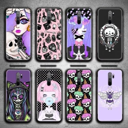 Girly Pastel Witch Goth Phone Case for Redmi 9A 8A 7 6 6A Note 9 8 8T Pro Max Redmi 9 K20 K30 Pro