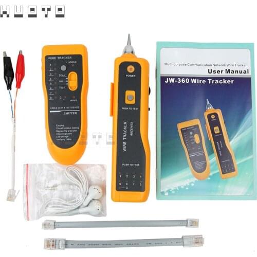 JW-360 LAN Network Cable Tester Cat5 Cat6 RJ45 UTP STP Line Finder Telephone Wire Tracker Tracer Diagnose Tone Tool Kit