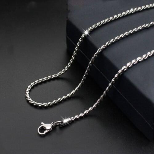 Mens fashion new stainless steel S-shaped necklace titanium steel necklace hot sale