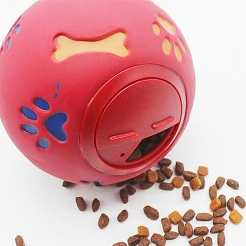 Resistant Biting Molar Pet Leakage Ball Dog Cat Tooth Cleaning Interactive Toy Teeth Bite Chew Cat Food Ball Dog Feeders Toys