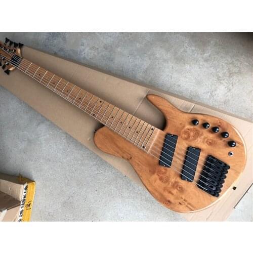 New arrival! 7-Strings Electric Guitar with slanted Pickups and frets,Black Hardware,Maple Fretboard,offer customized