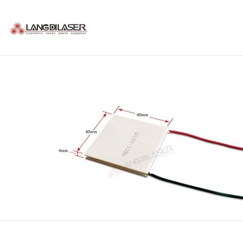 Peltier cooling plate TEC1-12705 ,semiconductor cooling plate , voltage : 12V , current : 5A , power : 60W , size : 40*40*3.8mm