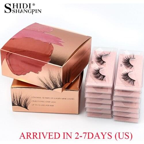 Fake Eyelashes 4/50/100 Pairs 3D Mink Lashes Wholesale Natural Long Fluffy False Eyelashes Makeup Tool Extension Reusable Lashes