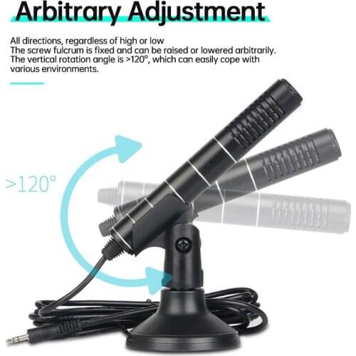 Portable Wired Microphone for Computer Professional Karaoke Audio Studio Microphone for PC Power Switch Record Mic for PC Record