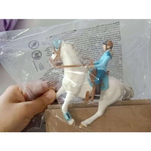 Pvc figure model woman rider + horse toy