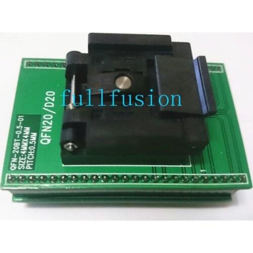 QFN20-DIP Programming Adapter QFN-20BT-0.5-01 QFN20 0.5mm Pitch Enplas IC Test Socket IC body size 4x4mm Burn in Socket