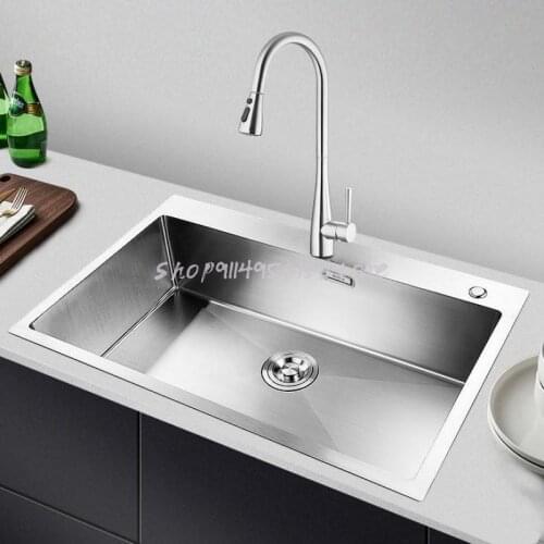 Handmade sink 304 stainless steel sink kitchen sink single basin sink single sink