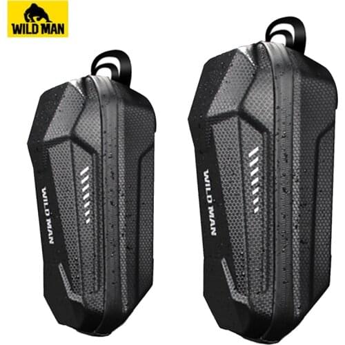 WILD MAN Rainproof Multifunctional Folding Bike Bag Bicycle Handlebar Bag Panniers EVA Hard Shell Front Cycling Bag Accessories