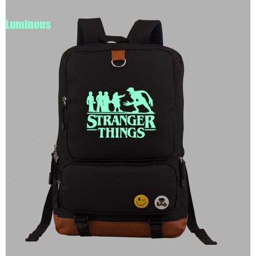 Anime Stranger Things Luminous Backpack Bag Laptop Travel Bag Rucksack Bag Cosplay School Book Bag Gift