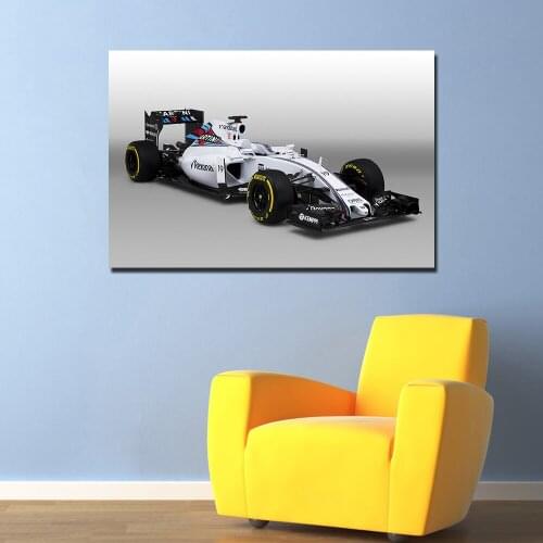 Williams FW37 F1 Racing Car Posters Canvas Prints Paintings With Frame Wall Art Home Decoration