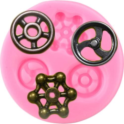 Vintage Faucet Handle Silicone Mold Steampunk Cupcake Topper Fondant Cake Decorating Tools Candy Clay Chocolate Gumpaste Moulds