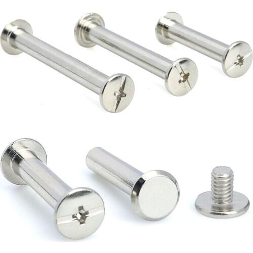 5/10X 304 Stainless Steel Leather Bag Belt Photo Scrapbook Album Book Post Binding Screw M5x6-60mm Chicago Screw Nail Rivet Bolt