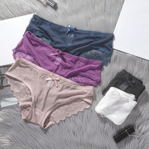 Women Lace Panties Female Underwear Sexy Lingeires Low-Rise Panties Women Briefs