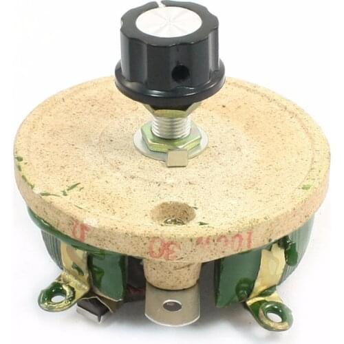 1PCS Wirewound Ceramic Potentiometer Top Rotary Rheostat Resistor 100W 30ohm