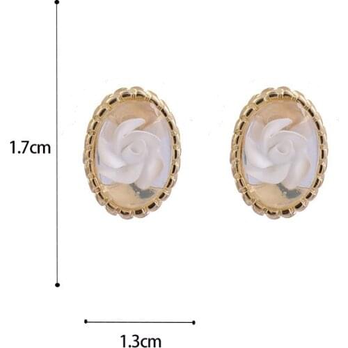 10 pair /lot jewelry fashion jewelry metal alloy resin rose earrings for women 2020