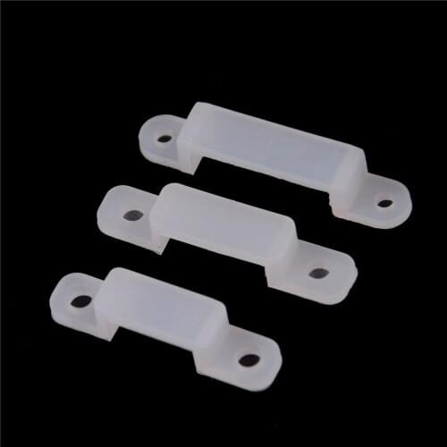 10Pcs/lot 10mm 14mm 17mm Width Silicone Mounting Connector Clip LED Strip Fixing Holder
