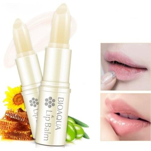 BIOAQUA 100% Natural Pure Aloe Honey Moisturizing Lip Balm Colorless Repair Wrinkles Woman Winter Nutritious Lipstick Beauty