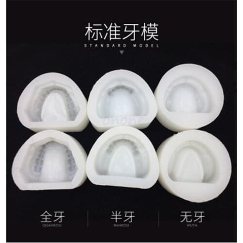 2pc/set Dental Plaster Model Mold Mould Of Edentulous Jaw Complete Cavity Block Full Teeth