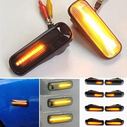 2pcs Flowing LED Side Marker Lights Dynamic Turn Signal Light Side Repeater Lamp 12V Panel Lamp for HONDA for Civic for CRV