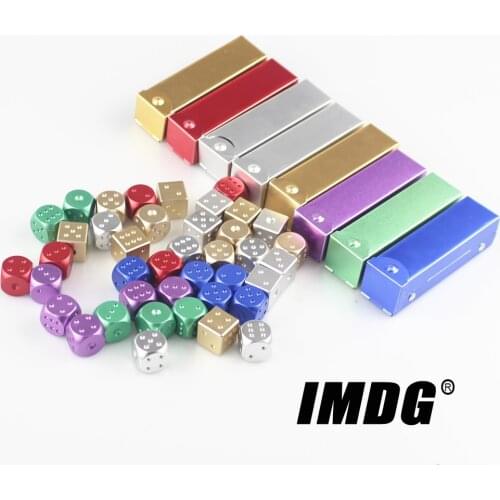 5pcs/set New Metal Dice 16mm Multicolor Round Corner High Quality Boutique Game Dice