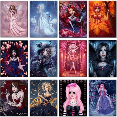 5D Diamond Painting Cartoon angel woman home decor Cartoon Full Square&Round Diamond embroidery Cross stitch Diamond mosaic