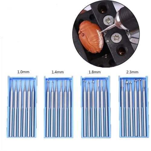 6 in 1 Microcarving Knife Olive Carving Knife Micro-knife Engraving Machine Set 2.35MM Diameter Burs For Dremel Rotary Tool