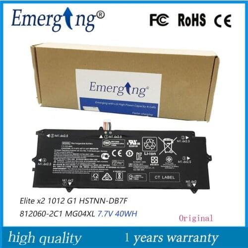 7.7V 40Wh Original MG04XL Laptop Battery for HP Elite x2 1012 G1 HSTNN-DB7F 812060-2C1