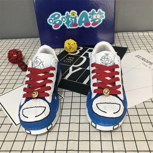 Anime Harajuku Cartoon Doraemon Shoes Sneakers Kawaii Shoes For Women Girls School Sneakers Lover Couple