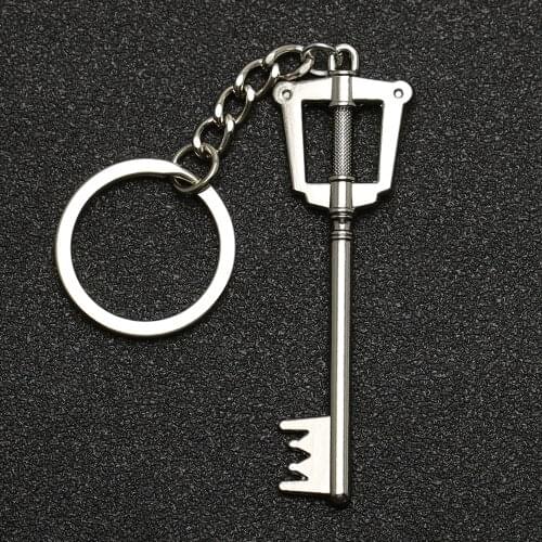 Kingdom Hearts Keychain Keyblade Key Sora Riku Kair Roxas Logo Silver Color Keyring Key Chain Ring Hot Game Jewelry Wholesale