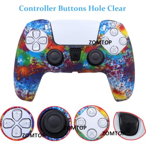For PS5 DualSense Controller Grip Cover, Anti-Slip Silicone Skin Protective Cover Case for Playstation 5 Dualshock Controller