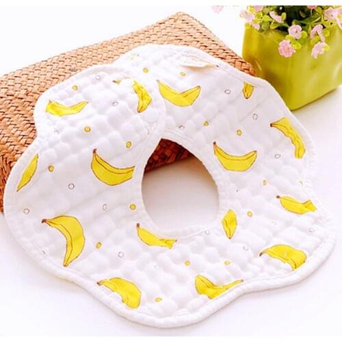 Baby Bibs 360 Degree Rotation 8 Layers Gauze Muslin Baby Kids Bandana Burp Cloth Soft Newborn Infant Saliva Towel Baby Stuff