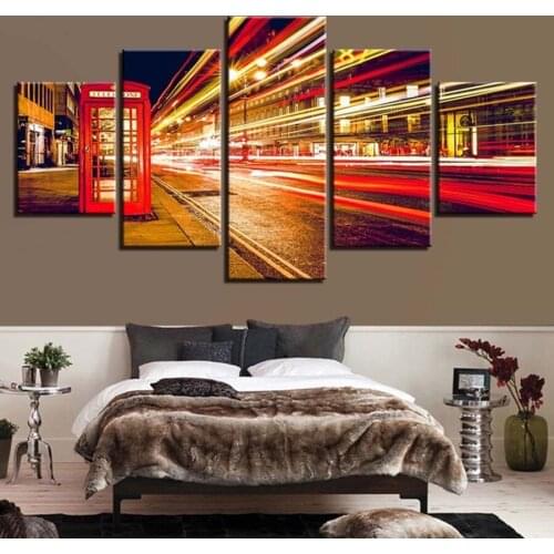 Home Decoration Canvas Painting HD Prints 5 Pieces Aurora Starry Sky Landscape Wall Art Modular Pictures Scenery Artwork Poster