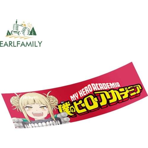 EARLFAMILY 13cm x 5.9cm For My Hero Academia Slap Car Bumper Stickers Windows Car Accessories Decal Waterproof Occlusion Scratch
