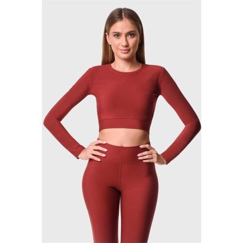 Superstacy Crop Top Burgundy