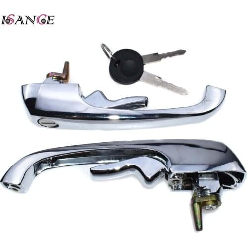 ISANCE Left Right Outside Chrome Door Handles 211 898 205N For VW BUS TYPE 2 Transporter 1969 1970 1971 1972 1973 1974 1975-1979