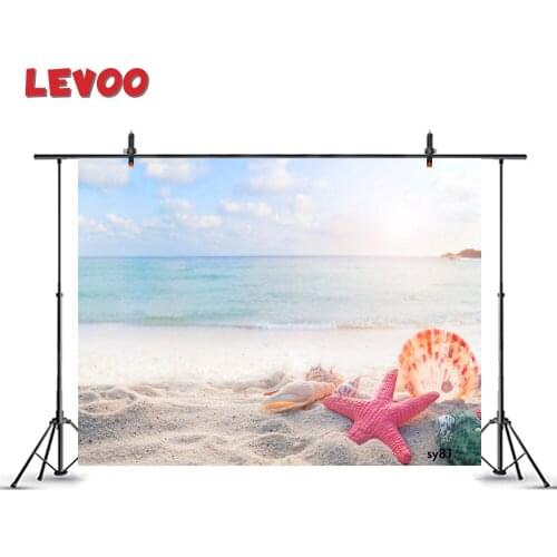 LEVOO Photographic Backdrop Seaside Summer Beach Starfish Seashells Coral Photography Background Photo Studio Props Photocall