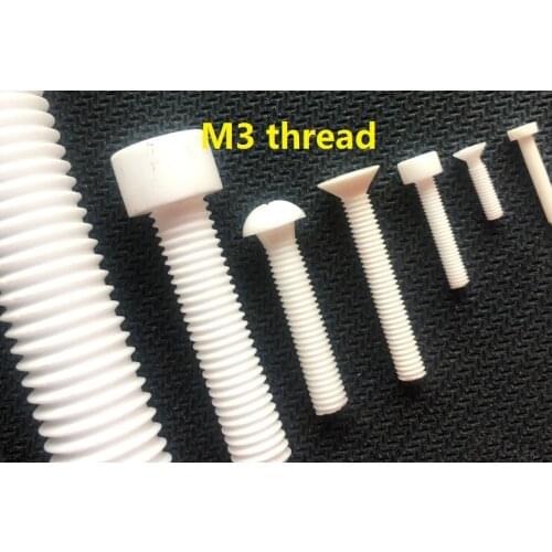M3 aluminium oxide ceramic Screw 95% Alumina Ceramic Screw anti-corrosion Cross countersunk head screw hexagon socket bolt