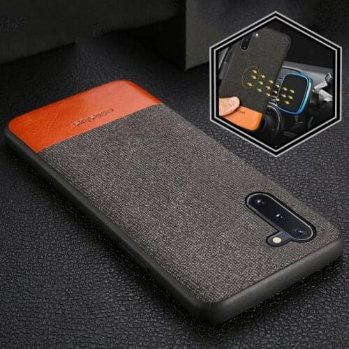Men Business Magnetic case for Samsung Galaxy Note 10 plus s10 S20 ultra NOTE 20 fabric shockproof back cover For A51 A71 A50