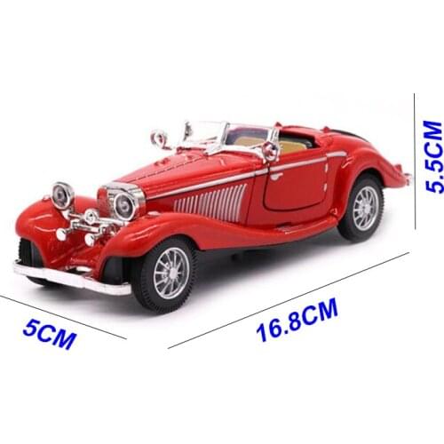 Alloy Diecast Vehicles Models Toys 1/28 Scale 16.8CM Metal 500K Classic Pull Back 1936 Car Model Toy For Kids Collection Display