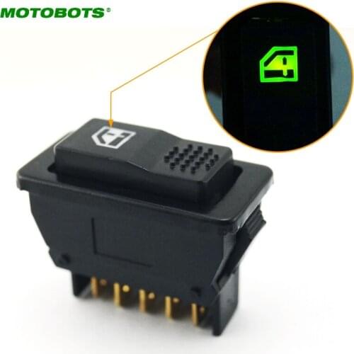 MOTOBOTS 10Pcs Auto Universal 5pins Car Power Window Switch 12V/24V 20A with Illumination Indicator #FD-1440